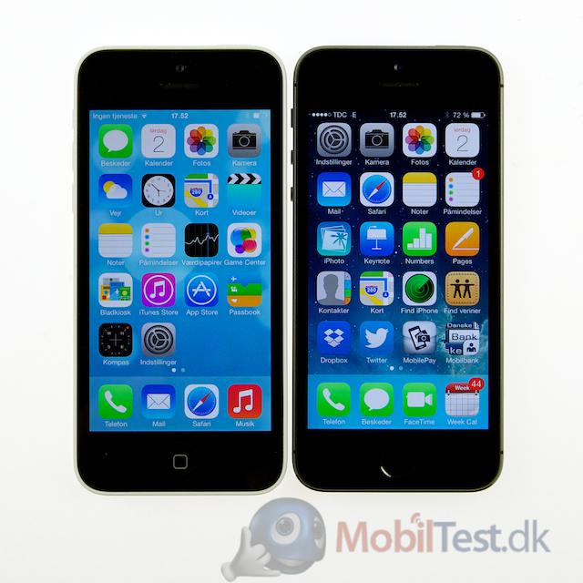 iPhone 5C vs. 5S - fronten